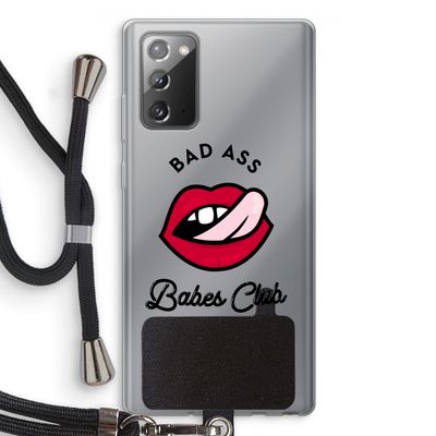 Badass Babes Club: Samsung Galaxy Note 20 / Note 20 5G Transparant Hoesje met koord