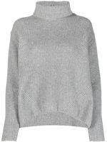 PINKO pull nervuré à col roulé - Gris