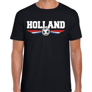 Holland landen / voetbal t-shirt zwart heren