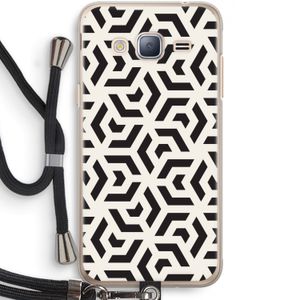 Crazy pattern: Samsung Galaxy J3 (2016) Transparant Hoesje met koord
