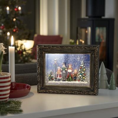 Sneeuwlantaarn voor binnen - Kerstkoor - 19.5 cm hoog