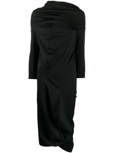 Comme Des Garçons Pre-Owned robe mi-longue à empiècement drapé - Noir