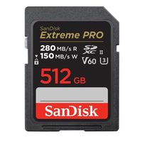 SanDisk Extreme Pro 512GB SDXC UHS-II V60 280MB/s