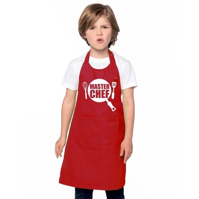 Master chef keukenschort rood kinderen