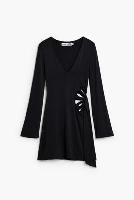 Tyler McGillivary jurk met geperforeerde bloemen - BLACK - XL