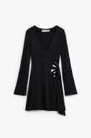 Tyler McGillivary jurk met geperforeerde bloemen - BLACK - XL