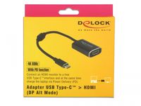 DeLOCK 62988 video kabel adapter 0,2 m USB Type-C HDMI Type A (Standaard) Grijs - thumbnail