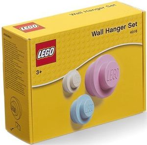 Room Copenhagen LEGO Wall Hanger wandmontage Wit, Blauw, Roze