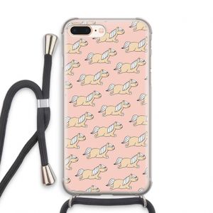 Ponys: iPhone 8 Plus Transparant Hoesje met koord