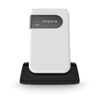 Emporia SIMPLICITYglam Senioren clamshell telefoon IP54, Met laadstation, SOS-knop, Spatwaterdicht Wit - thumbnail