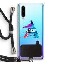 Abstract Spectrum: Huawei P30 Transparant Hoesje met koord