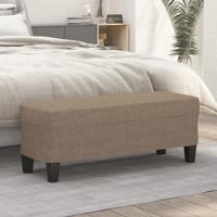Bankje 100x35x41 cm stof taupe Bankje 100x35x41 cm stof taupe
