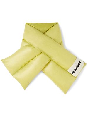 Jil Sander écharpe à patch logo - Vert