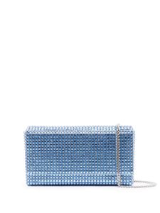 Amina Muaddi pochette Superamina Paloma à ornements en cristal - Bleu