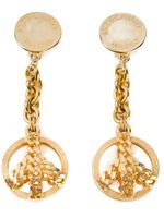 Moschino Pre-Owned boucles d'oreille clip à design long - Gris - thumbnail