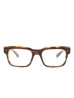 Oliver Peoples lunettes de vue carrées à effet écailles de tortue - Marron