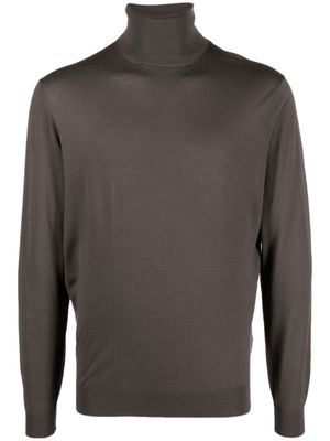 Dell'oglio pull en laine mérinos à col roulé - Marron