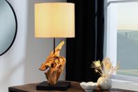 Drijfhout tafellamp HYPNOTIC 60cm natuurlijke linnen kap maritiem - 43603