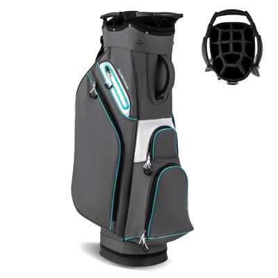 Golfbag Lichtgewicht Golfkar tas met 14 Vakken Waterafstotende Golftas Grijs