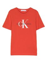 Calvin Klein Kids t-shirt à logo imprimé - Orange