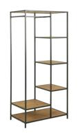 Bendt Kledingrek 'Holger' Eiken en metaal, 165 x 77cm, kleur Zwart