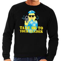 Fout paas sweater zwart take me to your leader voor heren - thumbnail