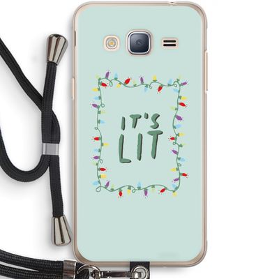 It's Lit: Samsung Galaxy J3 (2016) Transparant Hoesje met koord