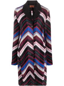 Missoni manteau en laine à motif zigzag - Noir