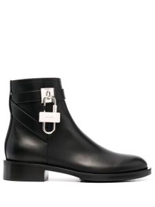 Givenchy bottes à détail de cadenas - Noir