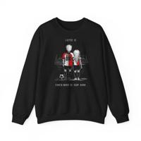 Sweater regular zwart - Liefde is samen naar de Kuip gaan