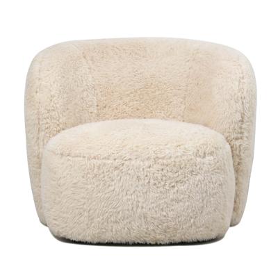 Fauteuil Aphrodite beige met bont