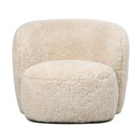 Fauteuil Aphrodite beige met bont
