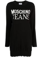 MOSCHINO JEANS robe courte à logo intarsia - Noir - thumbnail