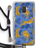 Luipaard: Samsung Galaxy A8 (2018) Transparant Hoesje met koord