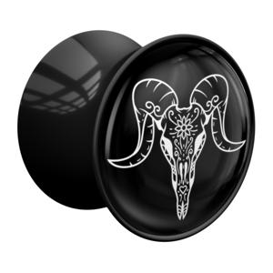 Double Flared Plug met Magic Skull Design Acryl Tunnels & Plugs