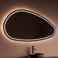 Badkamerspiegel Gliss Design Sirius | 100x60 cm | Directe en indirecte LED verlichting | Sensor bediening | Met spiegelverwarming