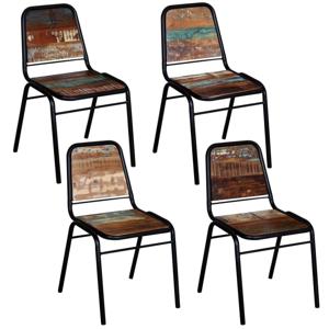 Eetkamerstoelen 4 st massief gerecycled hout SKU: V274706