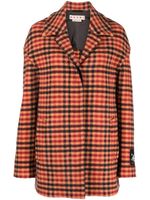 Marni manteau en laine mélangée à simple boutonnage - Orange