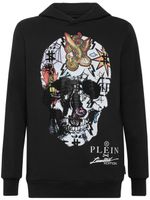 Philipp Plein hoodie à ornements en cristal - Noir - thumbnail