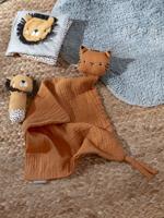 Geschenkdoos met 3 stuks: knuffeldoek + rammelaar + prentenboek groen