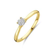 Elegante 14k Geelgouden Ring met Lab Grown Diamant