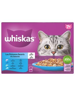 Whiskas Whiskas 7+ Vis Selectie In Gelei Zalm & Tonijn 12x85gr