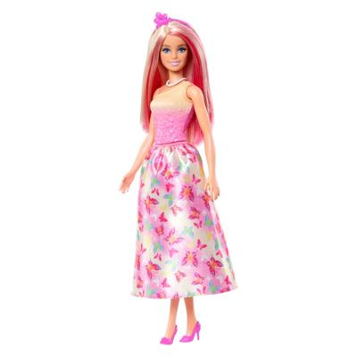 Mattel koninklijke pop met roze en blond haar, rok met vl