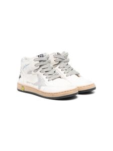 Golden Goose Kids baskets montantes à lacets - Blanc