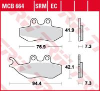 TRW Remblokken, en remschoenen voor de moto, MCB664SRM Sinter maxi scooter