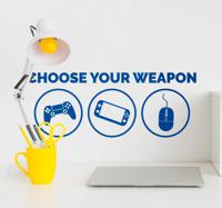 Muurstickers tekst Choose the weapon