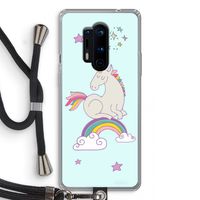 Regenboog eenhoorn: OnePlus 8 Pro Transparant Hoesje met koord Regenboog eenhoorn: OnePlus 8 Pro Transparant Hoesje met koord