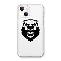Angry Bear (white): iPhone 13 mini Transparant Hoesje