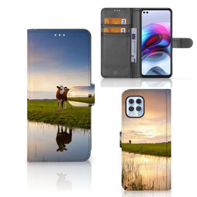 Motorola Moto G100 | Telefoonhoesje | Met pasjeshouder | Koe