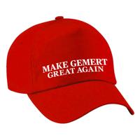 Carnaval verkleed pet - rood - Make Gemert Great Again - volwassenen